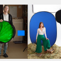 Hot Sales Photo Studio Green Screen Muslin Background Collapsible Backdrops For Background